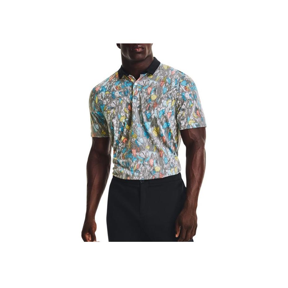 Under Armour Curry Logo Print Short Sleeve Polo Shirt Men Tops White 1366257-100