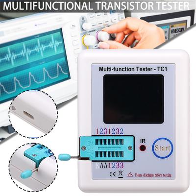 1,8 tum LCR TC1 TFT LCD-skärm Diod Triod Kondensator Resistor Multimeter Transistor Tester Testmätare MOSFET NPN PNP Triac MOS