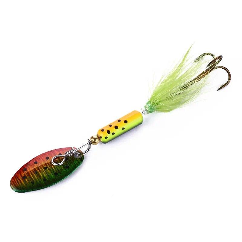 Metal VIB Lures 1PCS 3.5g Feather Sequins Wobbler Vibrations Spoon Fishing Bait Bass Artificial Hard Bait Cicada Fishing Tackle