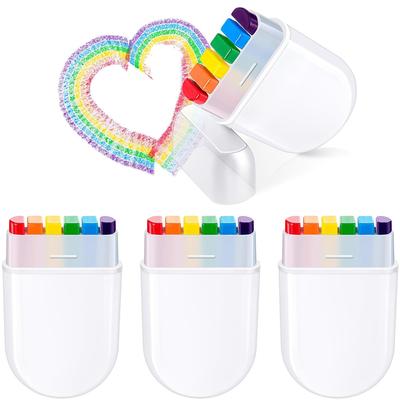 10/1Pcs Rainbow Crayon Paint Rainbow Birthday Party Colourful Theme Party Accessories Party Family Costume Gift Pocket Size