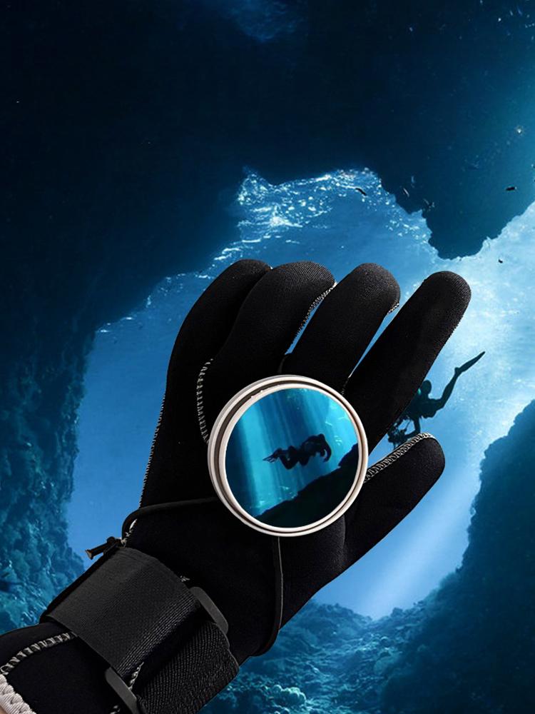 Marine Rearview Mirror Adjustable Scuba Diving Mirror Diving Rearview Mirror Dive Observe Mirror for Scuba & Snorkeling