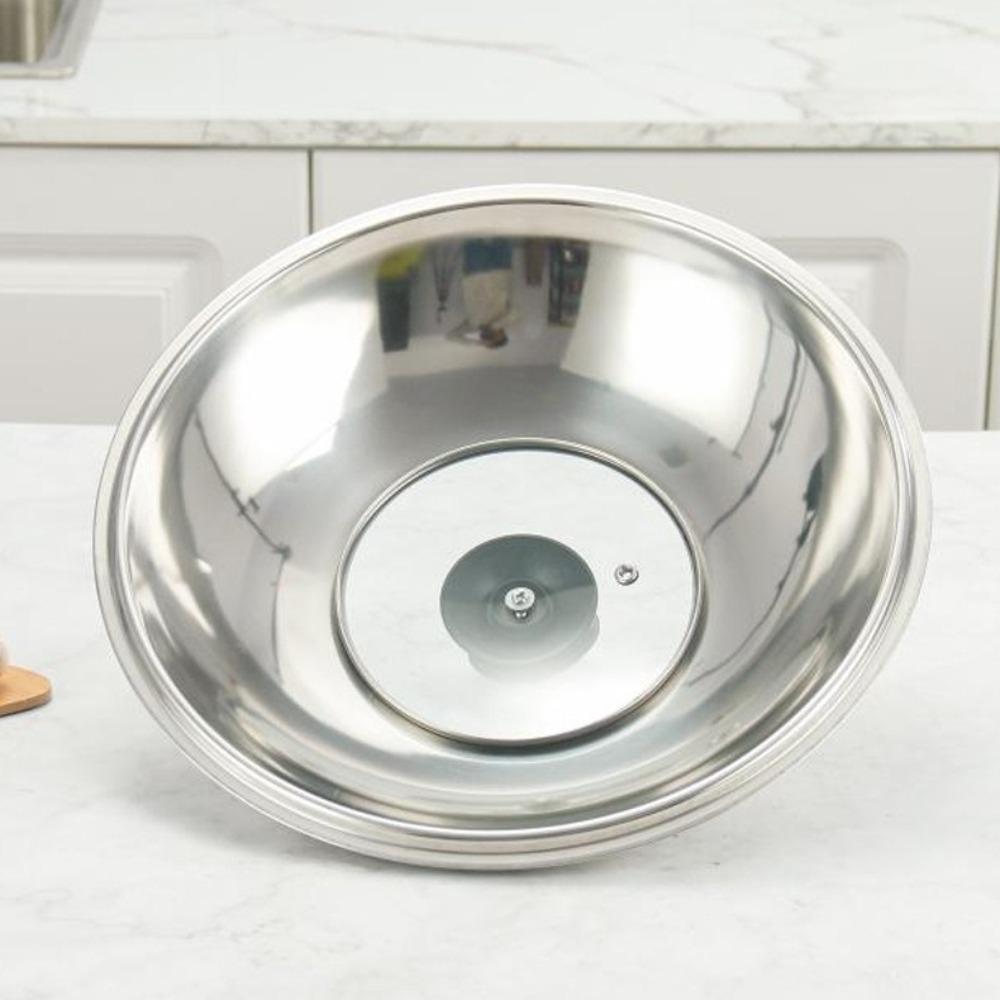 Pogrubiona Okrągła Pokrywka Ze Stali Nierdzewnej Kuchenna Pokrywka na Jedzenie Nowa Pokrywka na Wok do Gotowania Akcesoria Kuchenne