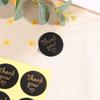 60pcs/5 sheets Thank You Black Stickers Hot Stamping Seal Stickers Bakery Gift Envelope Packaging Thank You Stickers Labels