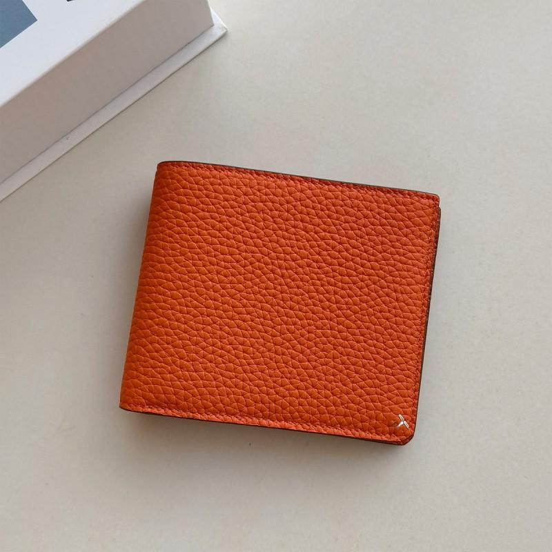 Genuine Calfskin Leather Bifold Wallet With