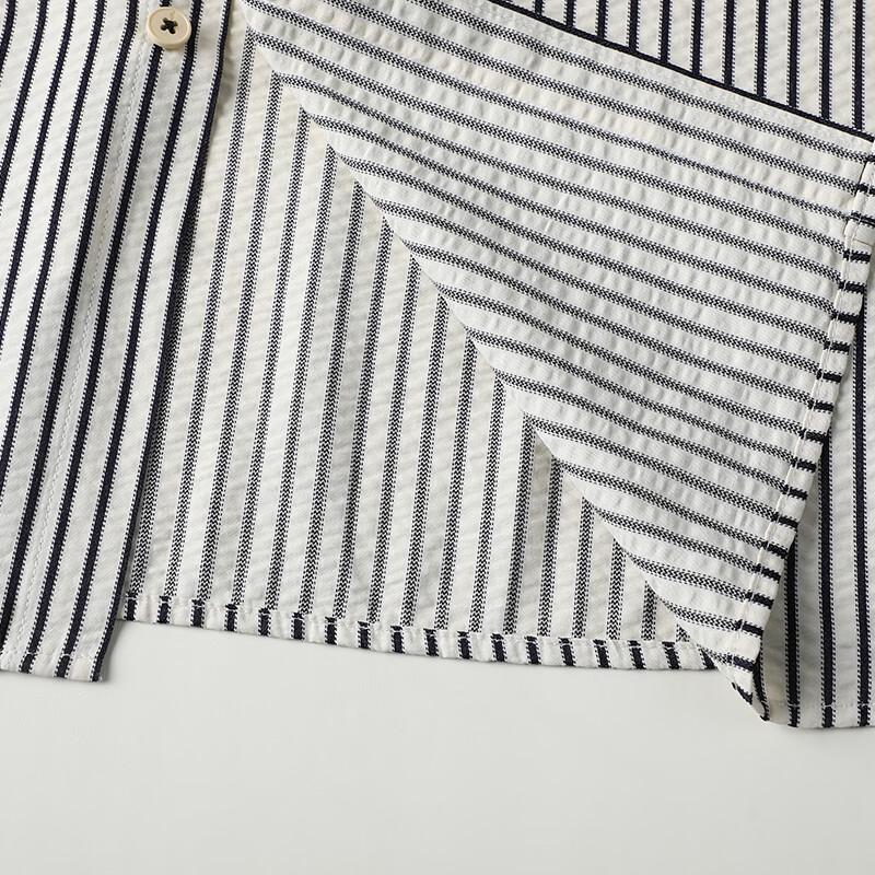 Men's Plus Size Striped Short Sleeve Shirt