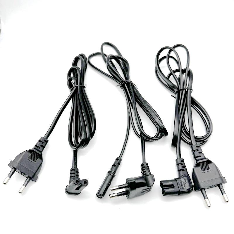 KC Korean Two-Pin Power Cord - Figure 8 End, 2-Core Audio Charger Plug