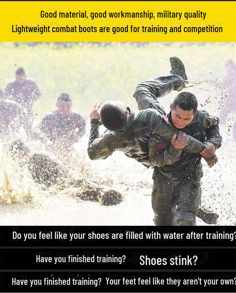 Herren Sommer Ultraleichte Atmungsaktive Taktische Kampfstiefel - Verschleißfeste Wüstenwanderschuhe