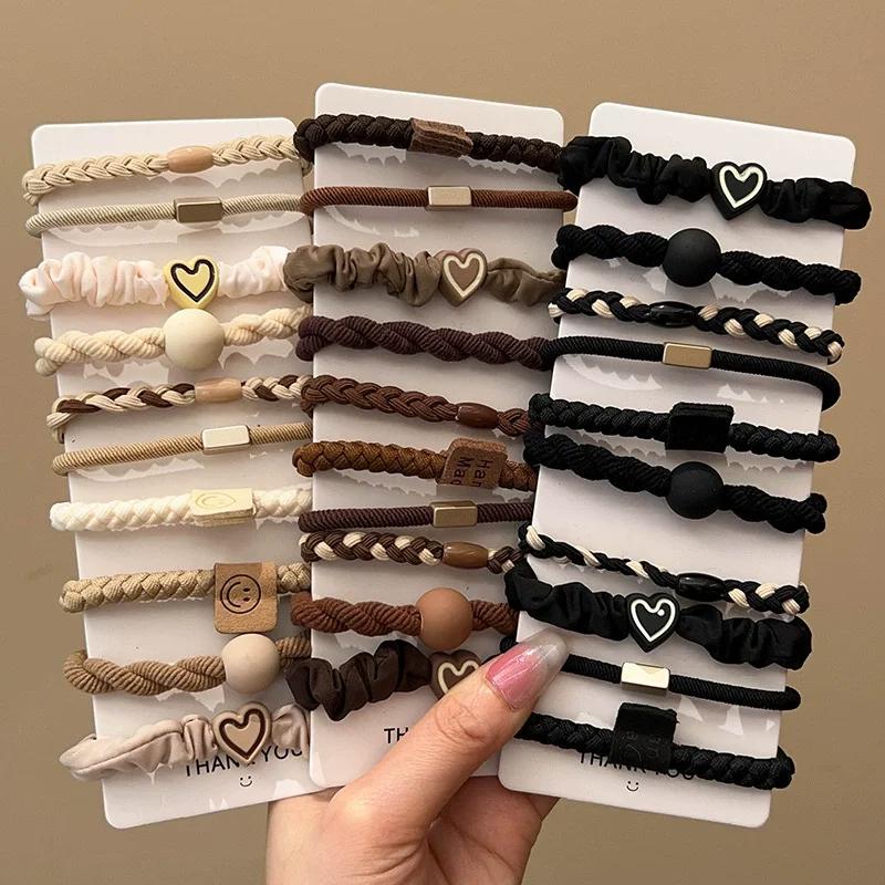 10pcs Hair Ties Scrunchies For Women Girls Elastic Rubber Band For Hair Gums Straps Garter Ponytail Holder Hair Band Scrunchy