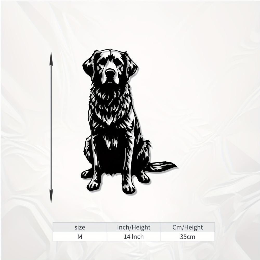 1pc Metal Dog Wall Art, Loyal Pet Statue Mural Weatherproof for Living Room Garden Fence, New Year Christmas Gift for Dog Lovers M/35CM/14Inch