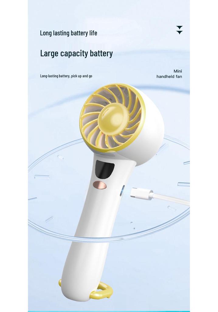 USB Rechargeable Portable Mini Handheld Fan for Desk and Outdoor Use