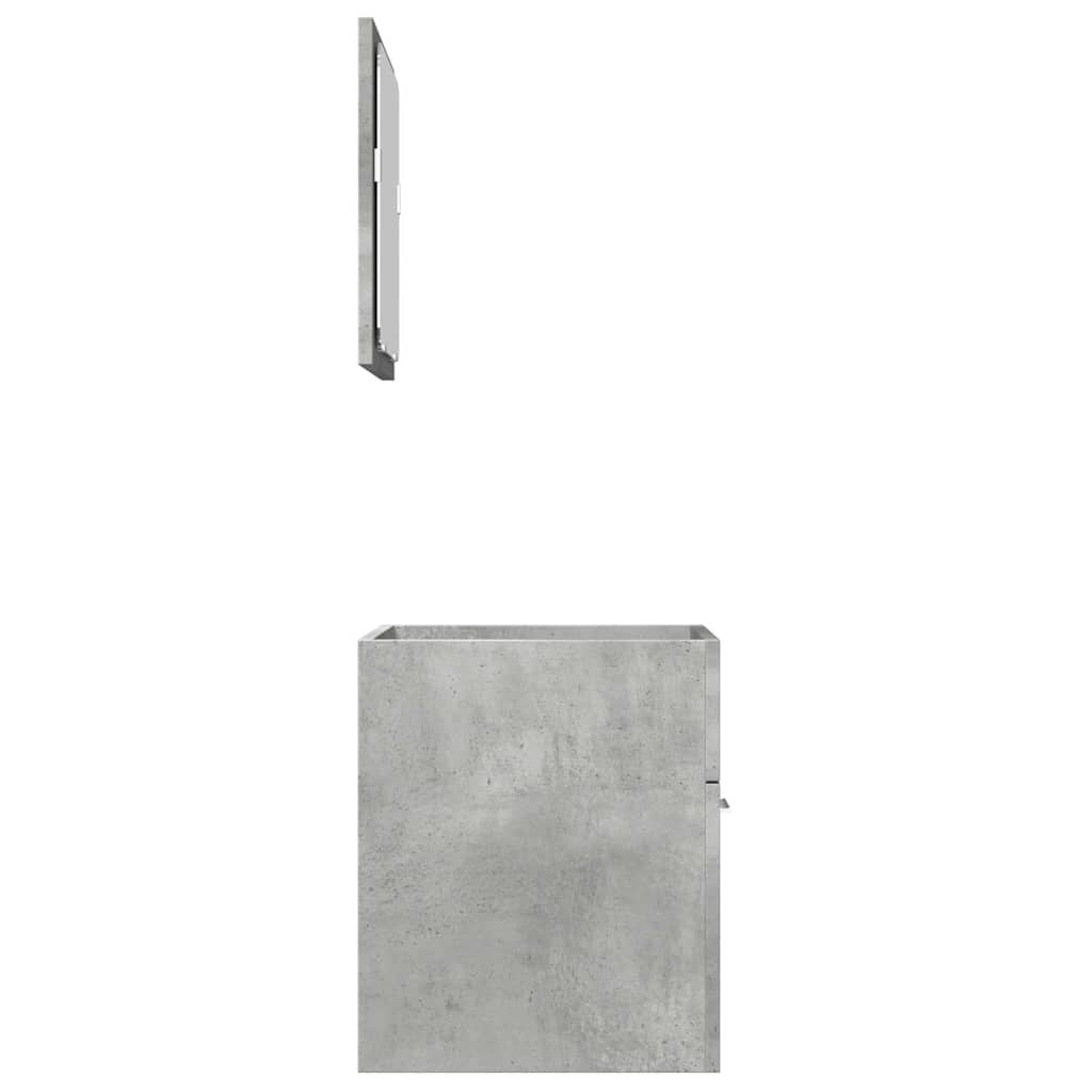2 Piece Bathroom Furniture Set Concrete Grey Particleboard