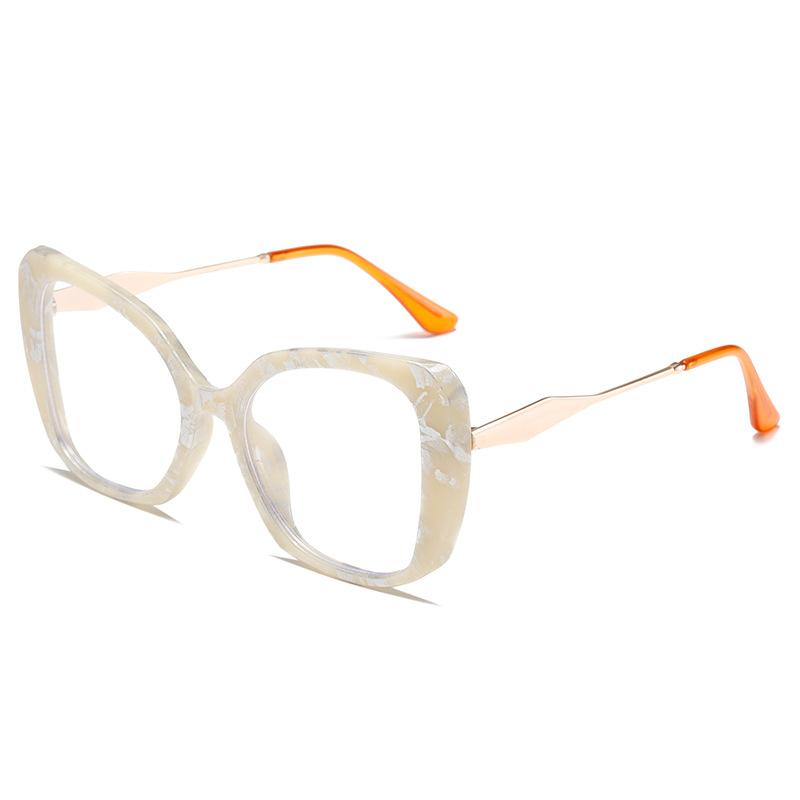 Rhaegal 2025 New Design Metal Cat Eye Anti Blue Light Glasses for Women Trendy Plano Lenses Transparent Computer Glasses Eyewear