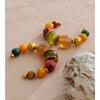 Yhpup French Colorful Acrylic Beads C-Shape Huggie Earrings Tarnish Resistant Stainless Steel Fashion Handmade Charms Jewelry