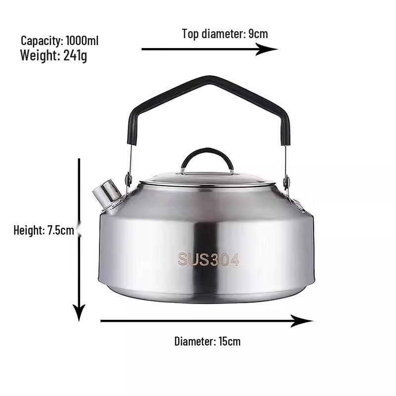 Huilingyang Outdoor Camping Stainless Steel Kettle
