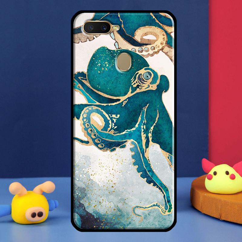 Marine Life Ocean Octopus Case For Oppo A96 A76 A16 A74 A94 A54 S A57 A77 A58 A78 A98 A5 A9 A91 A15 A17 A52 A72 Cover