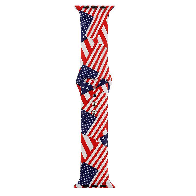 Měkký silikonový řemínek pro řemínek Apple Watch 5 4 40mm 44mm řemínek se sportovním potiskem pro řemínky řady iWatch 3 2 1 náramek 38mm 42mm