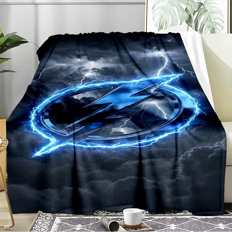 Bay Lightning Hockey Blanket Flannel Throw for Sofa, Indoor, Camping, Living Room, Office, Chair, And Bed Soft Birthday Gift
