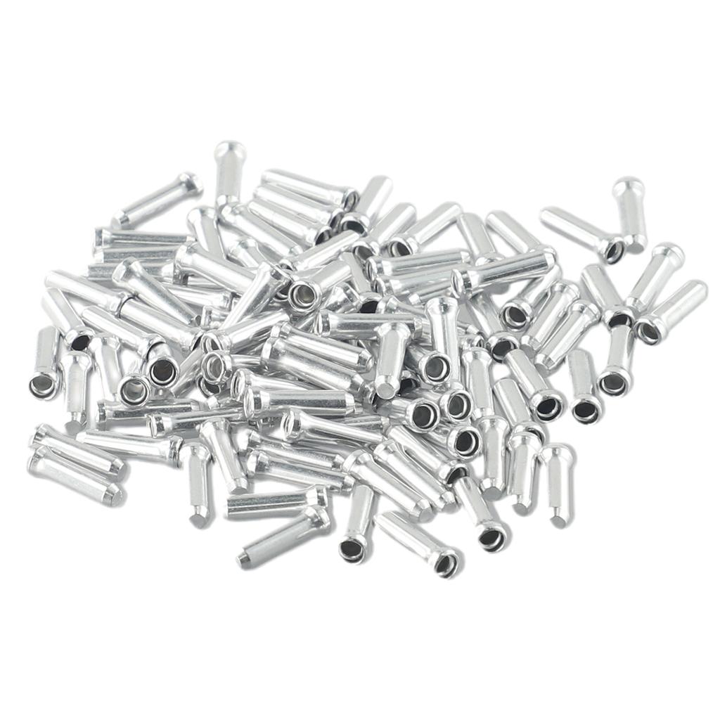 100pcs/Set Aluminum Bike Bicycle Brake Shifter Inner Cable Tips Wire End Cap