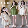 Korean Style 2026 Summer Maternity V-Neck Lace Embroidered Top + Belly Support Shorts