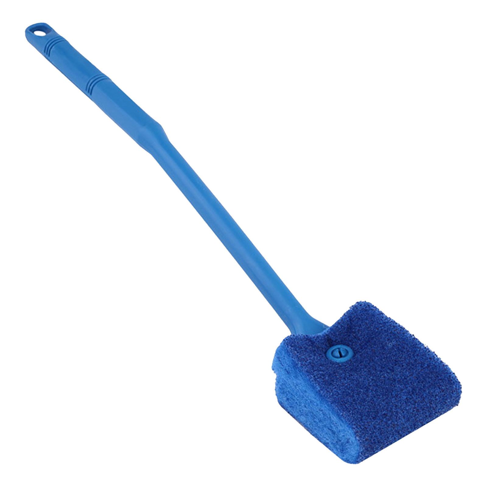 

Double Sided Aquarium Fish Tank Cleaning Brush Scrubber for Freshwater Saltwater Tanks Blue Plastic 400x65x35mm Nonslip Handle синій