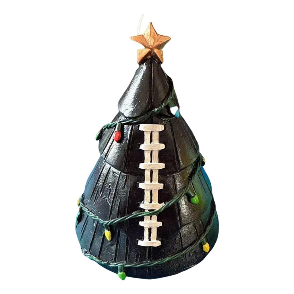 Football Christmas Tree Decoration Reusable Gift Table Decoration Figurine Decorative for Party Ball Sports Enthusiasts Tabletop