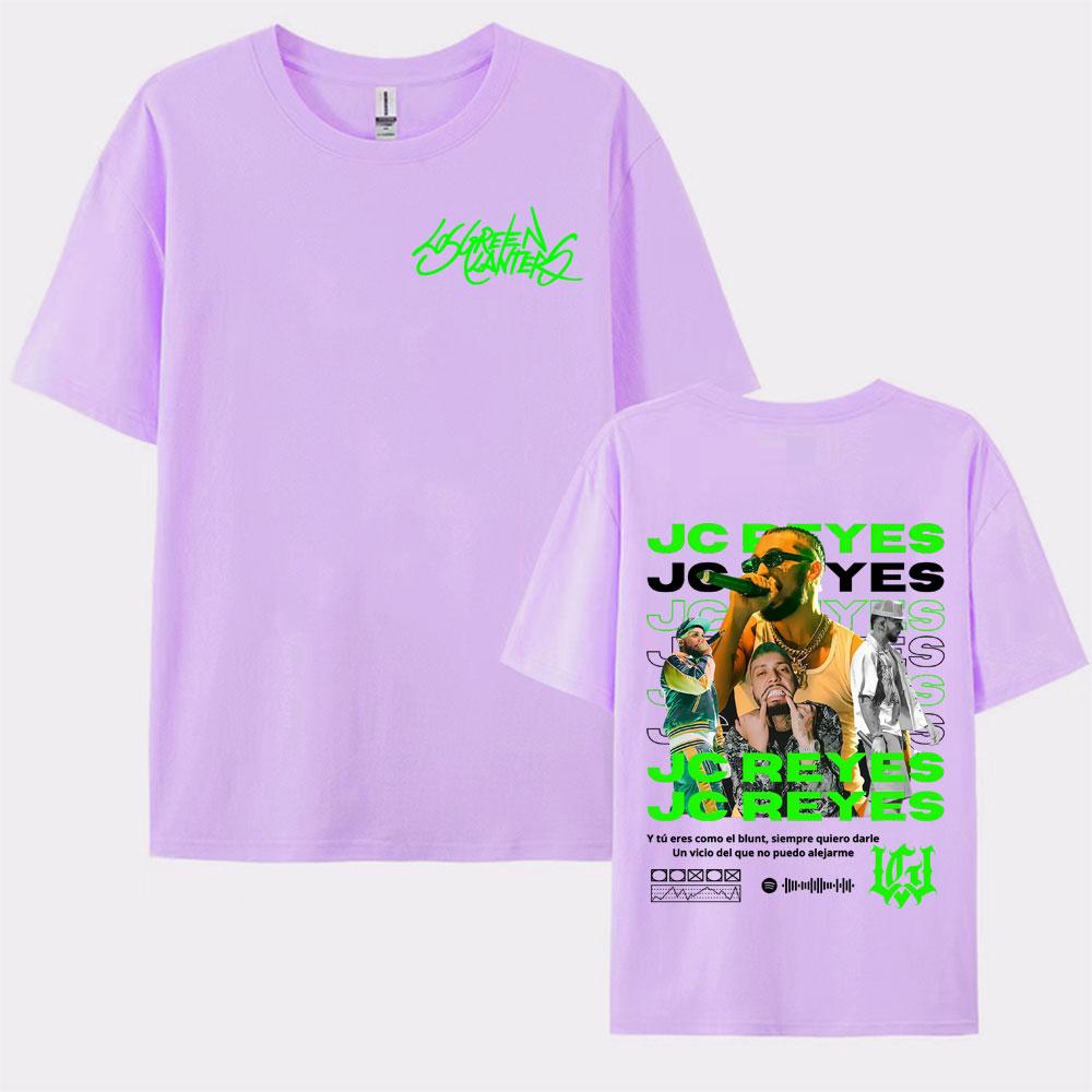 Rapper Jc Reyes Tour 2025 Double Sided Printed Tee Shirt Men Women Harajuku Fashion Gothic Tshirt Summer Comfort Cotton T Shirt