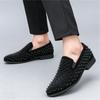 Hip-hop Rivet Rhinestones Pointed Slip On Shoes Men Designer Rock Punk Loafers Formal Wedding Prom Dress Homecoming Footwear
