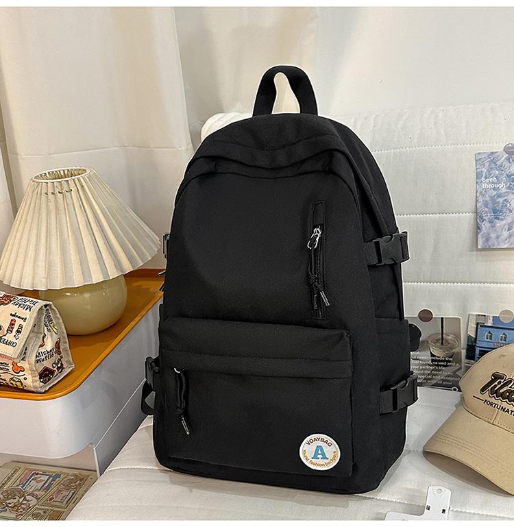 Schoolbag Mori girl bag solid color simple schoolbag junior high school college student leisure travel simple and lightweight backpack