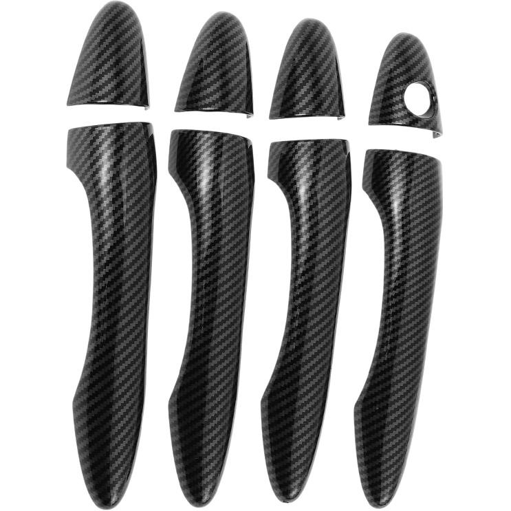 Car Door Handle Cover Trim - Car Side Door Handle Cover - for Kia Sportage 2011-2015 Carbon Fiber Black - 1 Set