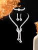 Elegant Rhinestone Zirconia Necklace & Jewelry Set for Bridal & Evening Wear