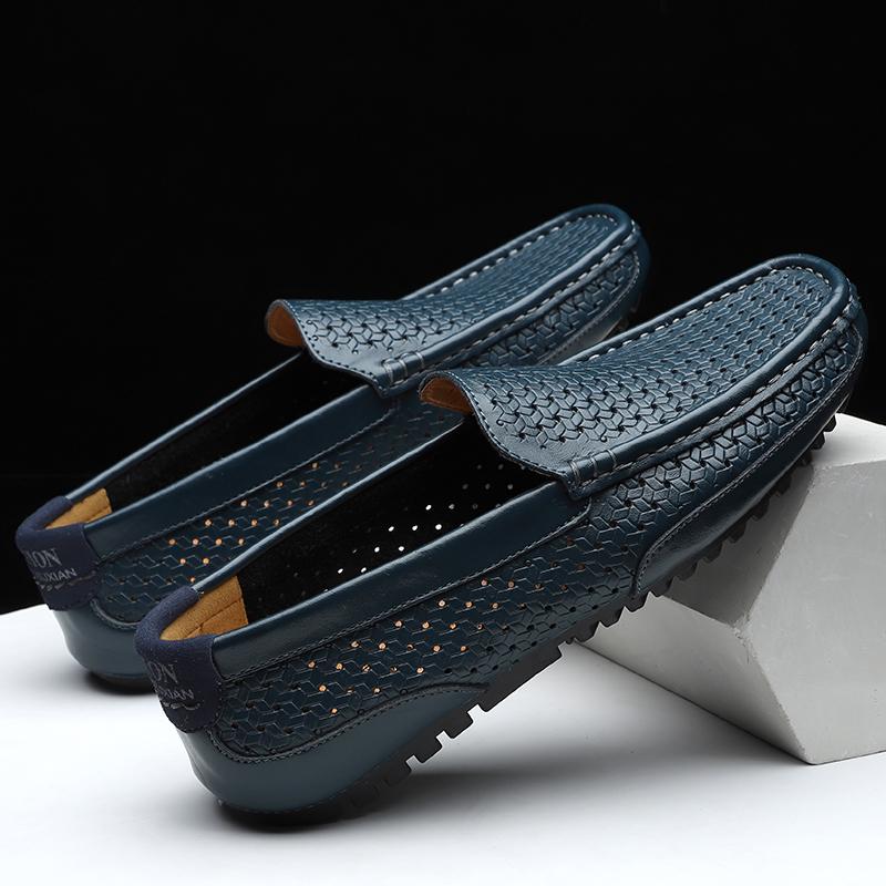 Fashion Men's Casual Shoes Brand Mens Dress Shoes Classic Genuine Leather Mens Loafer Plus Size Classic