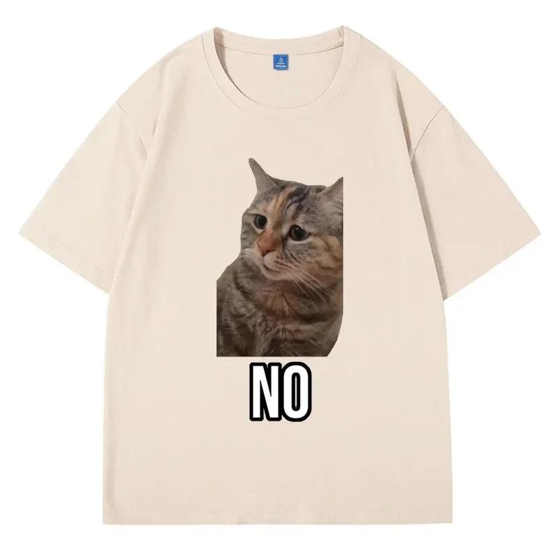 Talking Cat Meme Pattern Print Cotton Tshirt for UnisexsWomens Fashion Tshirt Casual Short Sleeve Tshirt Womens StreetWear