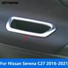 Front Door Storage Box Cover Trim Frame Bezel For Nissan Serena C27 2016 2017 2018    Matte Accessories Car Styling