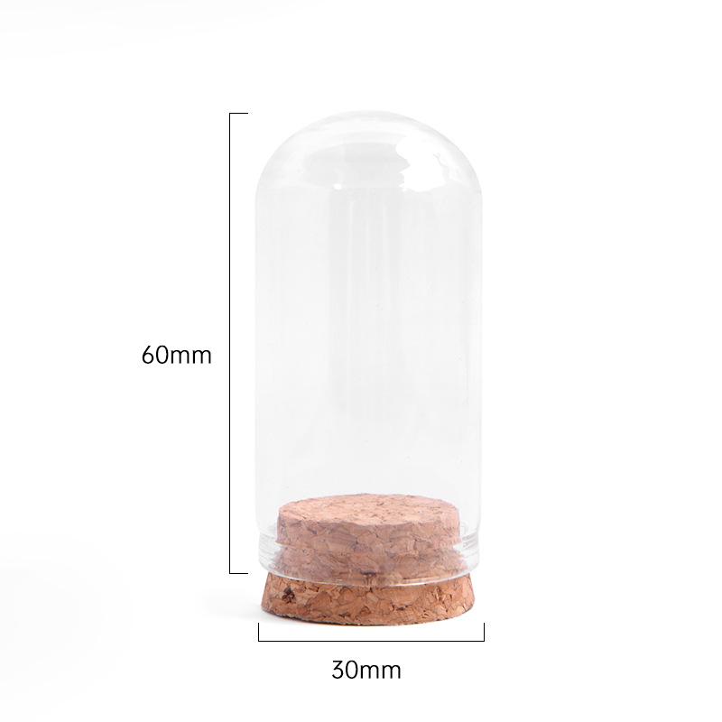 30mm Cork Glass Bottle - Small Capacity for Reagents, Wishes, or Messages