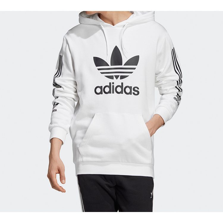 Adidas Originals Trefoil Large Logo Hoodie Men Hoodie White FL8909
