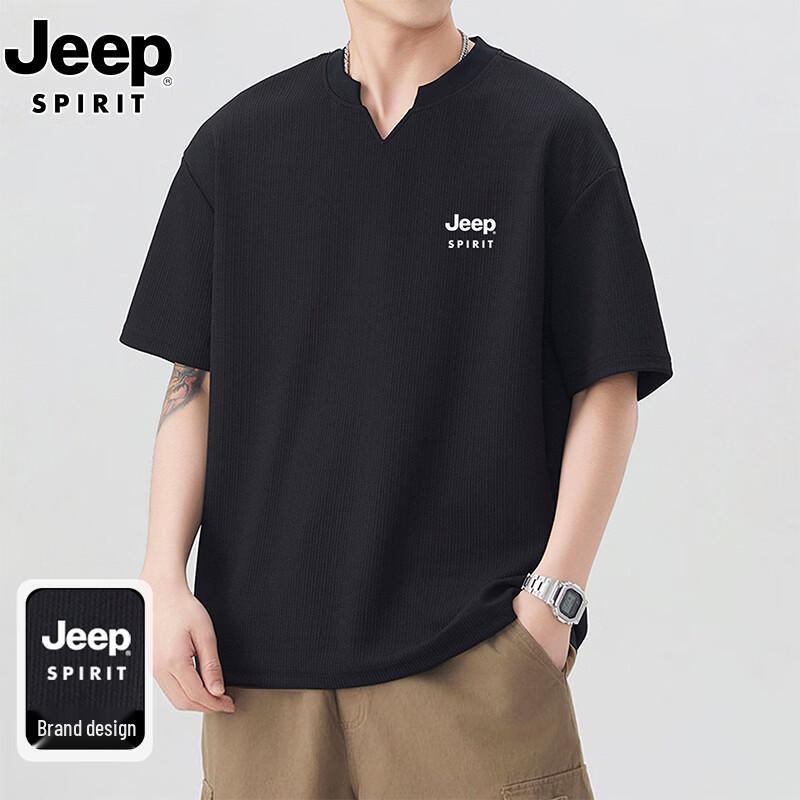JEEP SPIRIT Men s V-Neck Cooling Short Sleeve T-Shirt 4XL