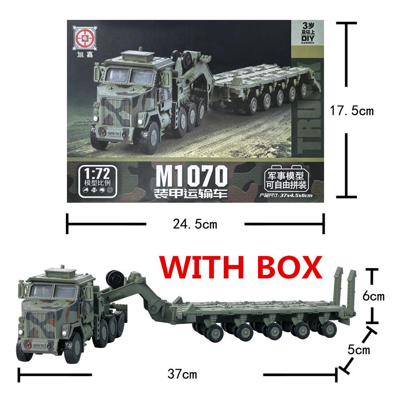 1:72 Creative Military Series Building Blocks Armored Transport Vehicle Green/Yellow M-Track Model Toys For Kids Christmas Gifts