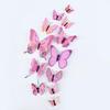 12 Single-Layer 3D Butterfly Stickers for Creative Home and Kids' Room Wall Decor