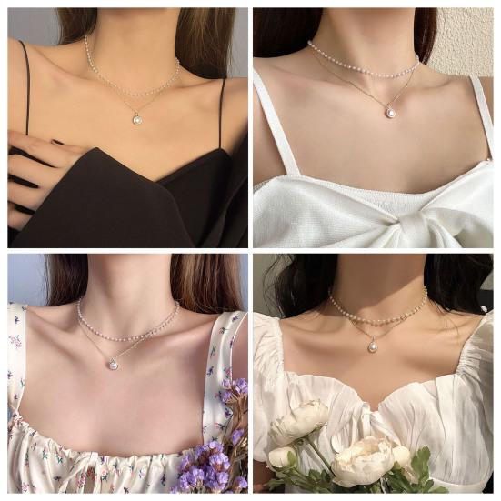 Ručně vyráběný náramek z umělých perel pro ženy, nastavitelný slitinový náramek, náhrdelník z imitace perel, retro šperky k narozeninovým dárkům