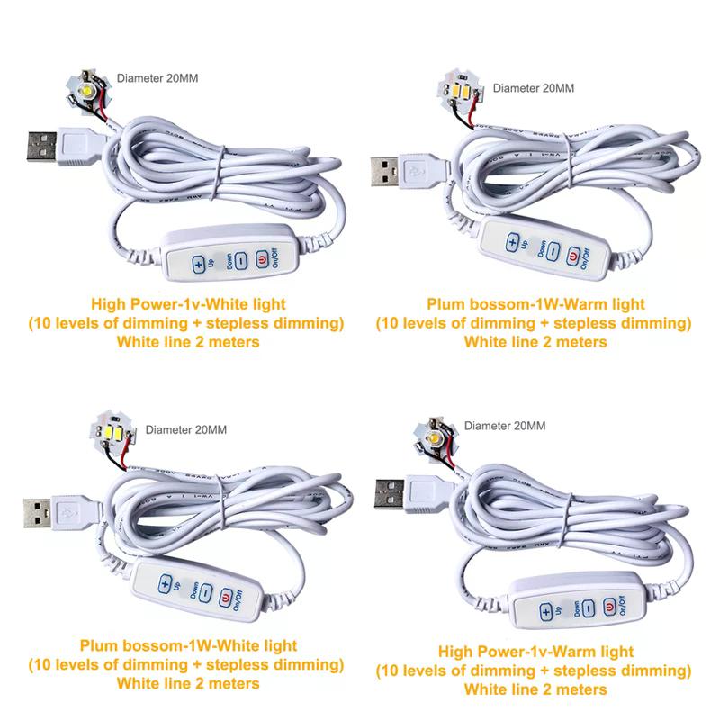 DC 5V Dimmable LED Chips 5730 SMD LED Lamp DIY Light Adjustable LED Bulb USB Dimmer Indoor And Outdoor Learning And Working