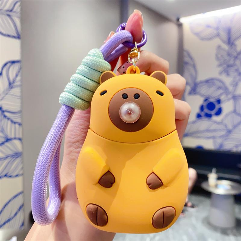 Creative Cartoon Kapibara Capybara Jun Keychain Doll Boys and Girls Cute Bag Pendant Small Gift