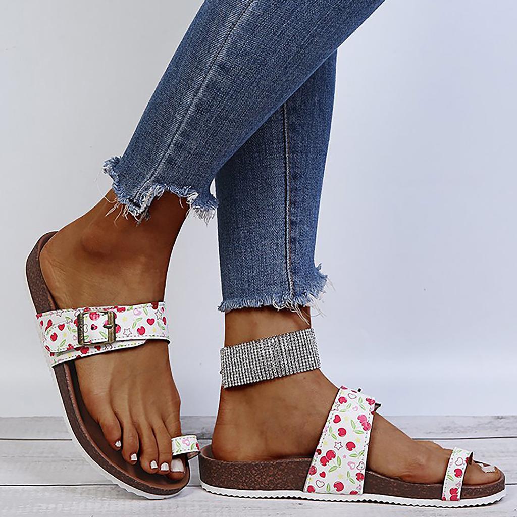 Women Light Weight Comfy Snake Print Buckles Walking Sandals