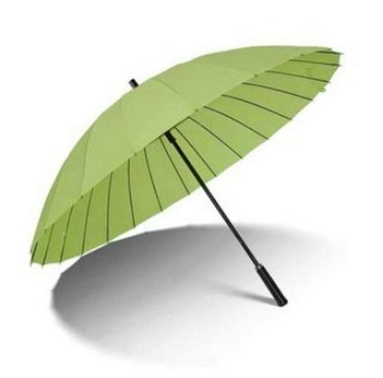 24-Rib Long Handle Large Automatic Umbrella - Double Reinforced, High-End Business and Advertising Use.