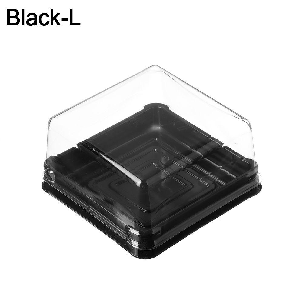 

50pcs Plastic Egg-Yolk Puff Container Golden Packing Box Square Moon Cake Boxes Multi Size S чёрный