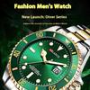 Arbeitskalender Luxusuhr Business Herrenuhr Grüne Wasserspuk-Uhr Herren Quarz-Uhr