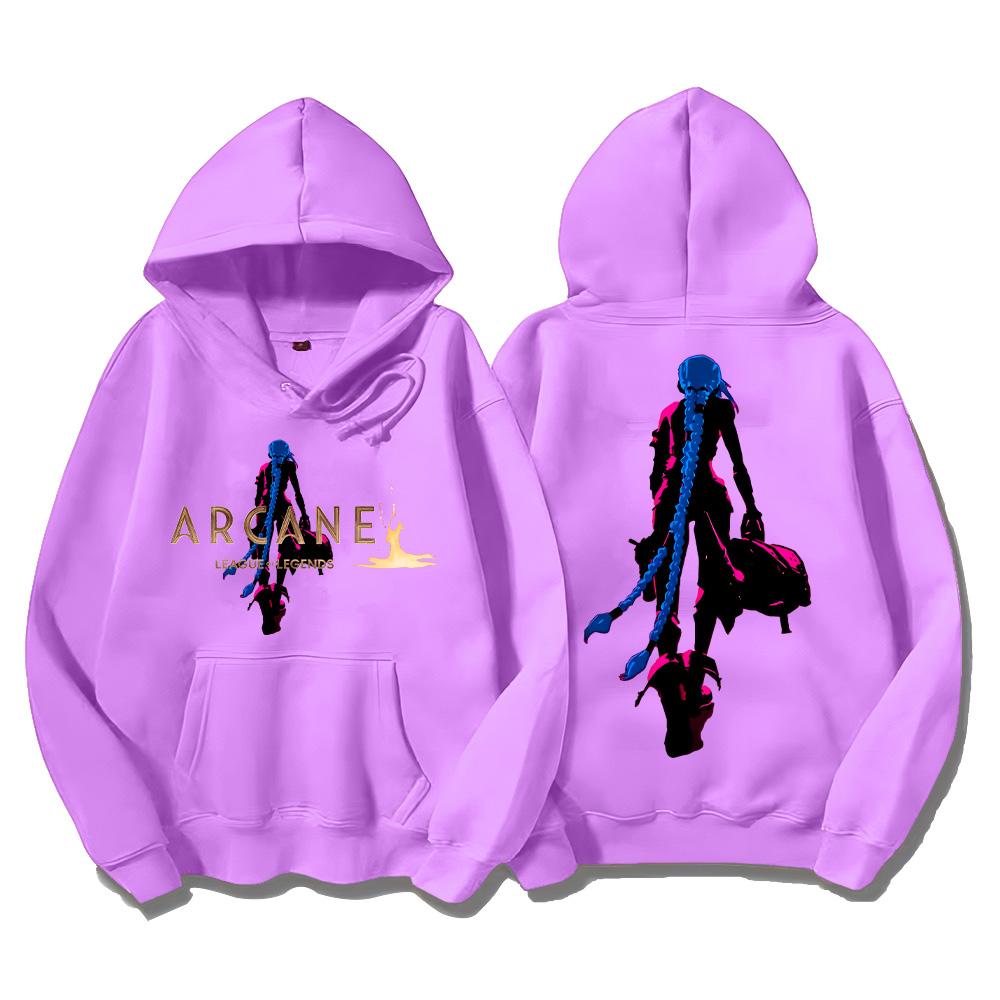 Arcane Hoodies Jinx Classic Aesthetic Print Clothing Autumn Winter Simple Sweatshirts Women Men Y2K Pullovers Clothing