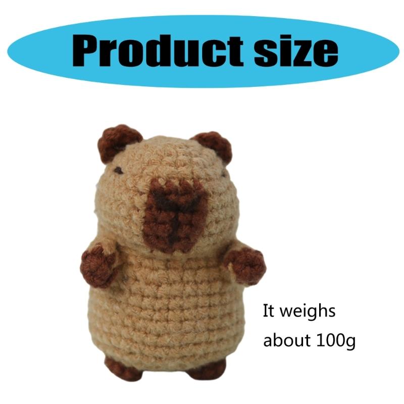 Animal Keychain Crochet Set Knitting Supplies with Step-by-Step Video Tutorial Instruction for Beginner Kid Adult