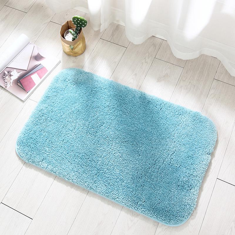 Thickened Anti-Slip Bathroom Floor Mat: Water-Absorbent Plush Doormat for Toilet, Entrance, and Bedroom
