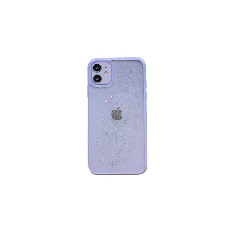 Glue Glitter Mobile Phone Case for IPhone16promax Transparent Solid Color for Apple 15/14/xsmax/17