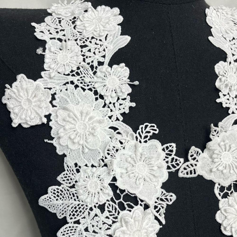 Mesh Embroidery Sew on Patches Handmade DIY Embroidery Cloth Stickers  Evening Gown